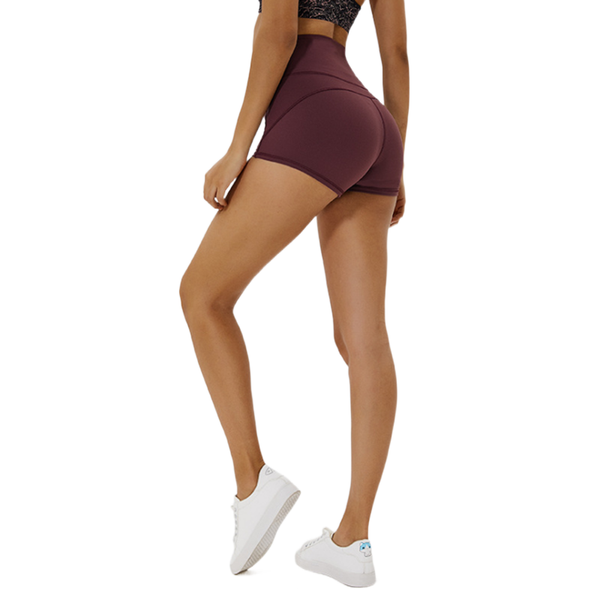 

yoga outfit 2021 women's outdoor high waist and buttock lifting solid color shorts fast dry peaches leggings