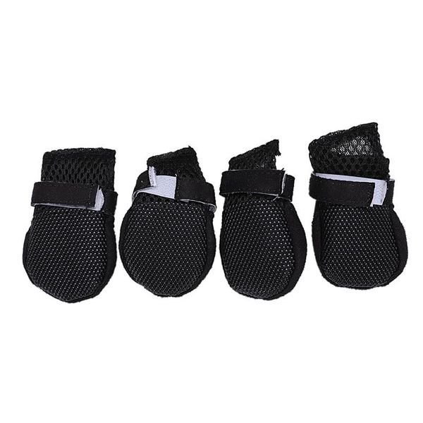 

dog apparel 4 pcs. shoes protection safety booties pet boots black m