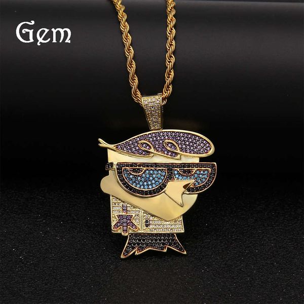 

new mr. bird colorful zircon pendant for men, Silver