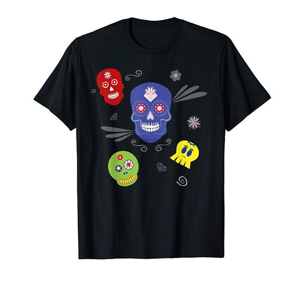 

men's t-shirts sugar skull day of the dead t-shirt(4), White;black