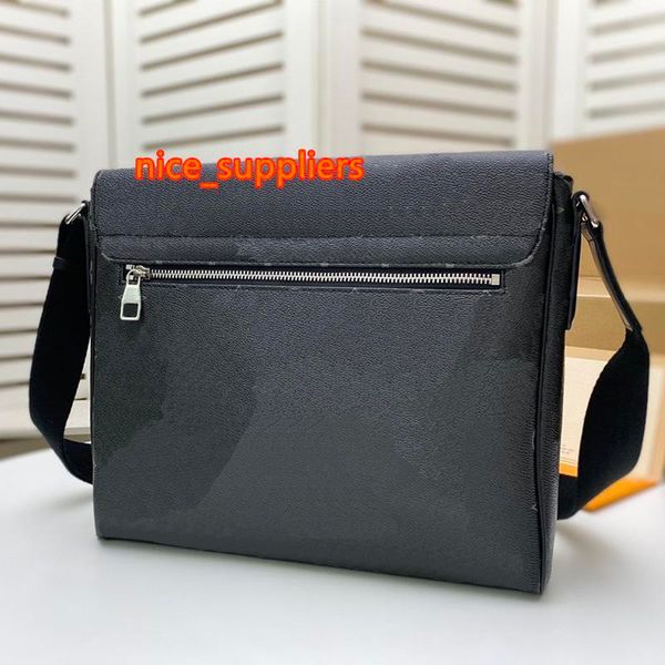 

luxurys mens district pm messenger bag designers handbags mens shoulder crossbody bags genuine leather dress office bag with box, Red;black