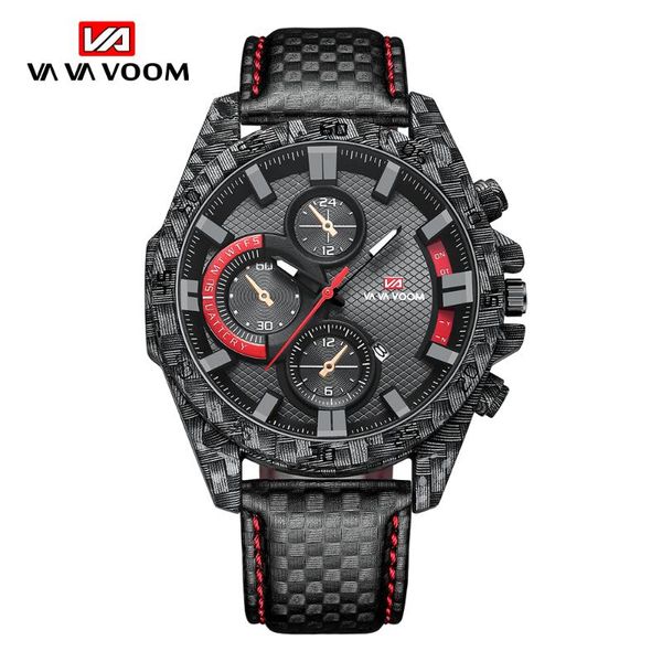 

wristwatches vava voom brand fashion mens watches luxury waterproof military sport quartz wrist watch men clock male herrenuhr, Slivery;brown