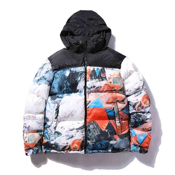 

fashion men down coat winter mens jackets downs jacket with letter parkas warm letters embroidery pattern windproof, Black