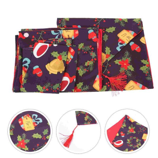 

table cloth 1set christmas tablecloth placemat delicate bottle cover party layout supply