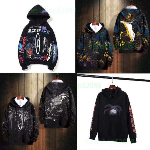 

mens big v hip hop stylist hoodies long sleeve vlones hoodie men women sweatshirts ow pa t shirts sweater, Black