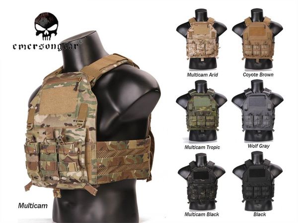 

emersongear 420 plate carrier combat molle vest em7362, Camo;black