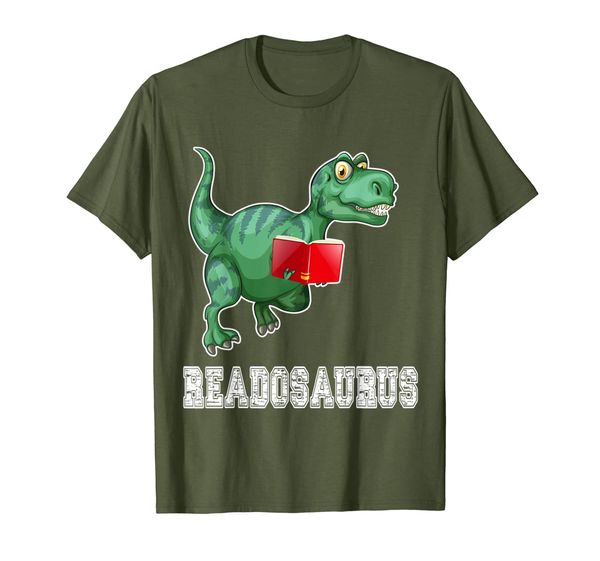 

Reading Dinosaur - Comic Cartoon Books Passion T Shirt, Mainly pictures