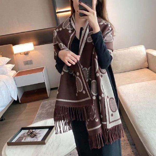 

fashion designer winter cashmere scarf letter flower silk lace ring luxury women designers classic beanie and knitting brand suits scarves, Blue;gray