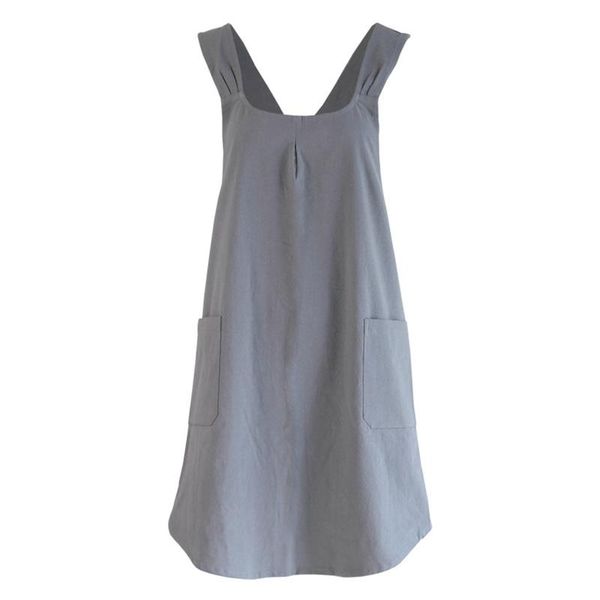 

women bib cotton linen for cooking washable kitchen apron simple reusable japanese style cross back chef with pockets soft home