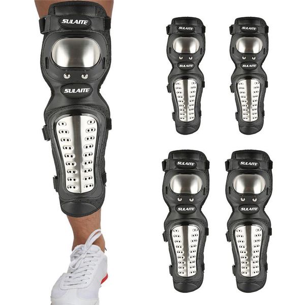 

elbow & knee pads 4pcs kit motorcycle pad men protective gear gurad protector rodiller equipment motocross moto, Black;gray