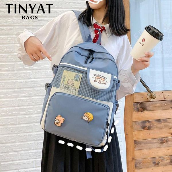 

backpack tinyat women lapbackpacks computer female school rucksacks leisure for teenage travel shoulder mochila grey