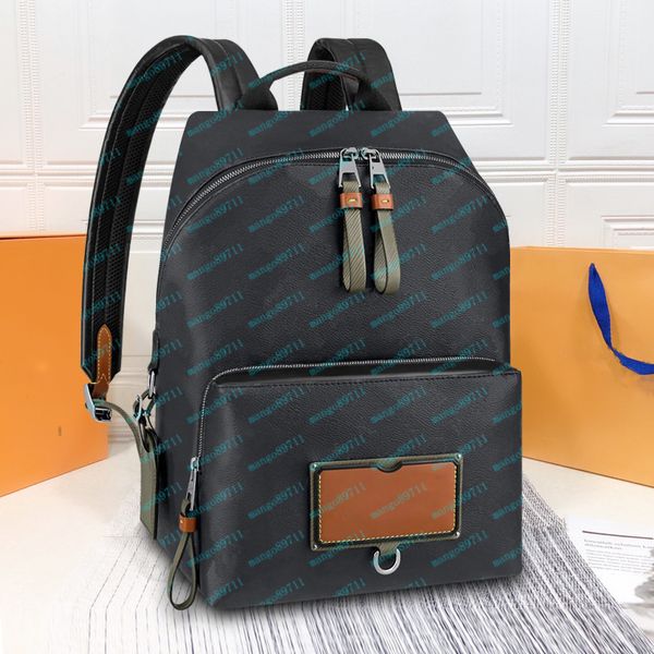 

School Backpacks Classic Fashion Bag Women Men Leather Backpack Duffel Bags Unisex Purses Tote, Black