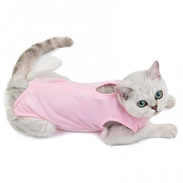 

cat costumes kitten sterilization blue vest clothes anti-licking weaning romper pet supplies breathable fashion sleeveless sleep pajamas