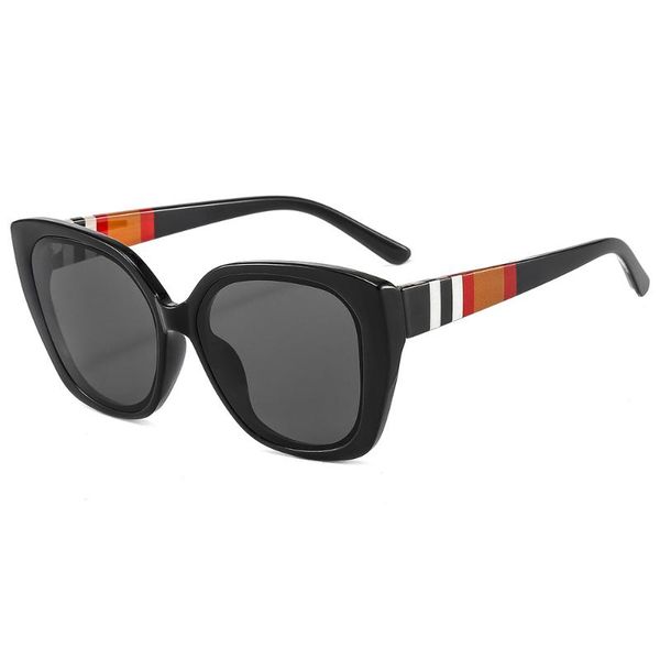 

sunglasses fashion street style retro cat eye for men and women european american striped glasses a-01, White;black