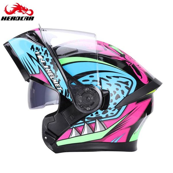 

motorcycle helmets casco moto flip up helmet capacete modular dual double lens accessories motocross