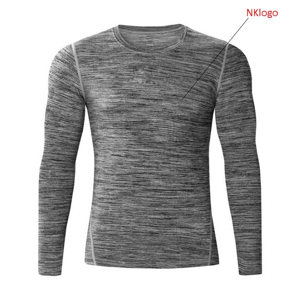 

new 2019 autumn winter snow skinny gym tights pro basketball soccer jogging running jogging running stretch t shirts men, White;black
