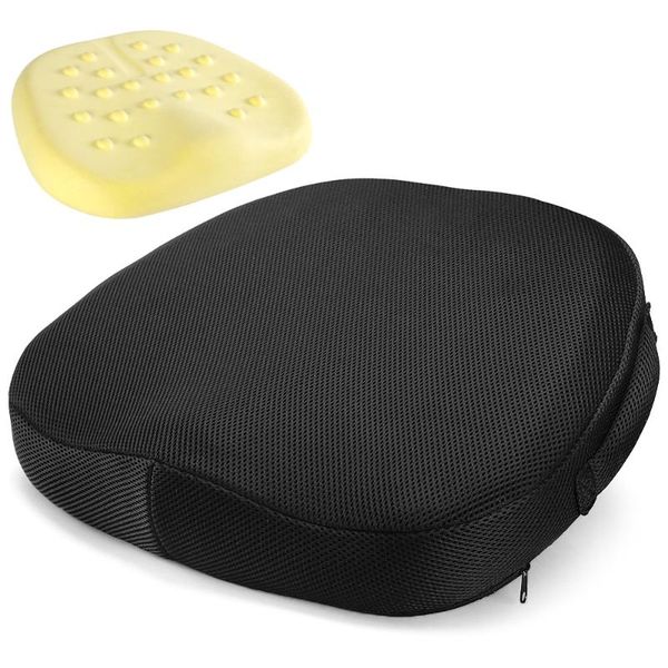 

seat cushion for tailbone pain relief - memory foam coccyx seat cushion for office chair car with carry handle