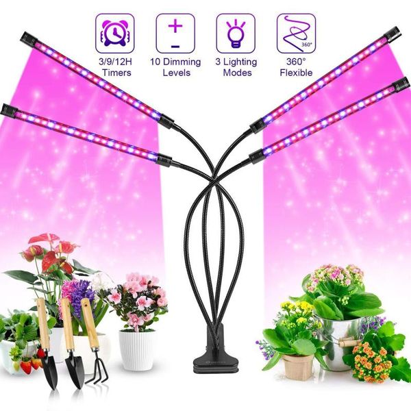 

40w led grow light usb phyto lamp full spectrum grow tent plants with timer fuel growth for plants seedlings flowers indoor