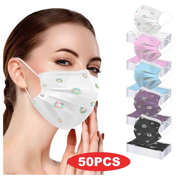 

50 pcs womens disposable goddess 4-layer real lace printing gold mouth mask bag