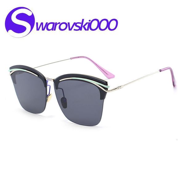 

polarizing goggles with fashionable design d fashion c frameless sunglasses, White;black