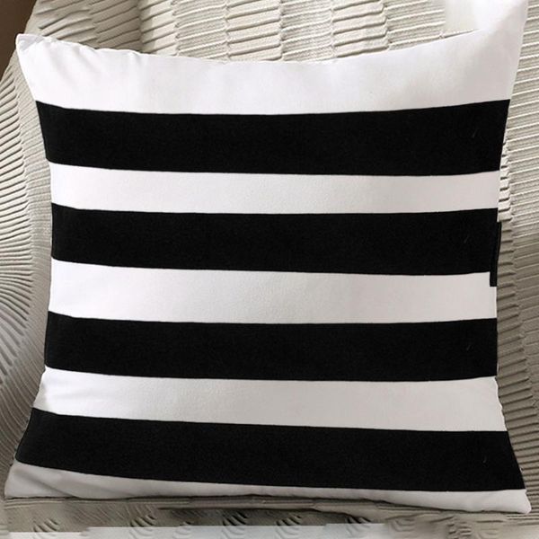

pillow case 45*45cm warm cover black white stripes cases ceative modern flax cushion pillowcase bedroom car sofa decor