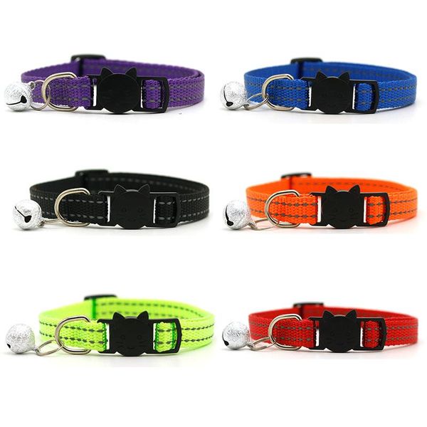 

cat collars & leads breakaway adjustable small pet luminous safety soft fashion neck strap kitten dog collar for dogs cats
