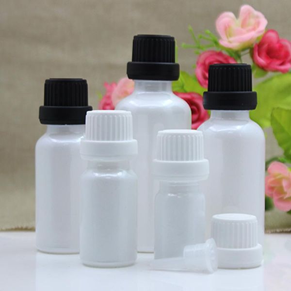 

storage bottles & jars 5ml - 50ml 12pcs white glass makeup essential oil bottle with screw cap empty cosmetics container refillable elite fl