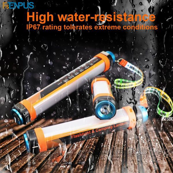 

portable lanterns ip67 waterproof camping light tent magnetic lantern rechargeable hiking lamp