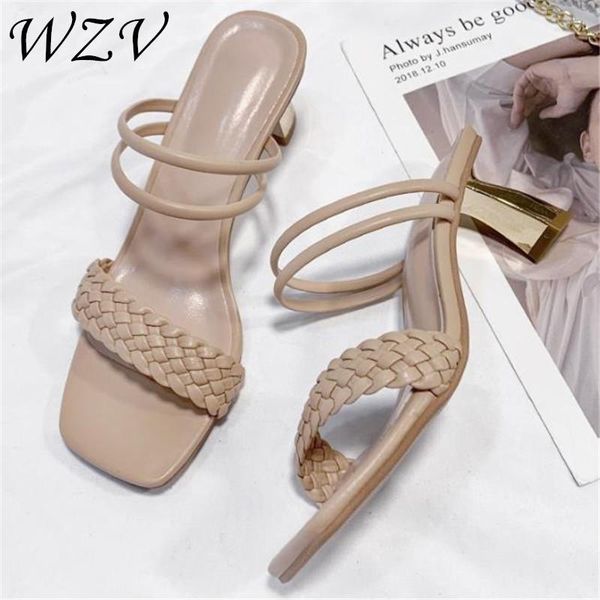 

sandals women metal with high heels ladies shoes 2021 summer woman gladiator open toe sandalias mujer, Black