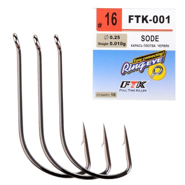 

ftk 8-10pcs sode high carbon steel fishing hook 5#-16# ring eye carp fishhooks shape barbed hook japan fishing tackle