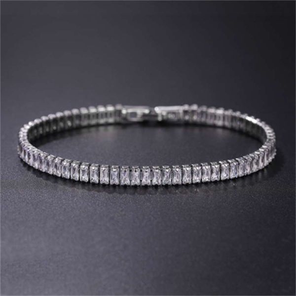 

bracelet square zircon bracelet 2.5 * 5mm zircon fashion, Golden;silver