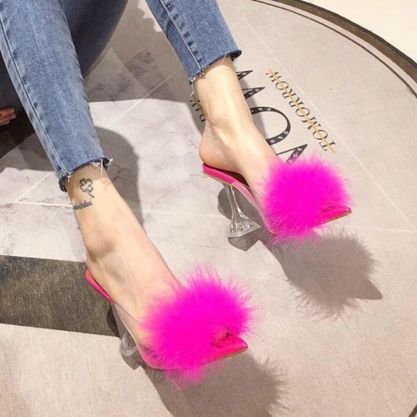 

slippers 2021 summer style diamond high-heeled women's stiletto sandals for women, Black