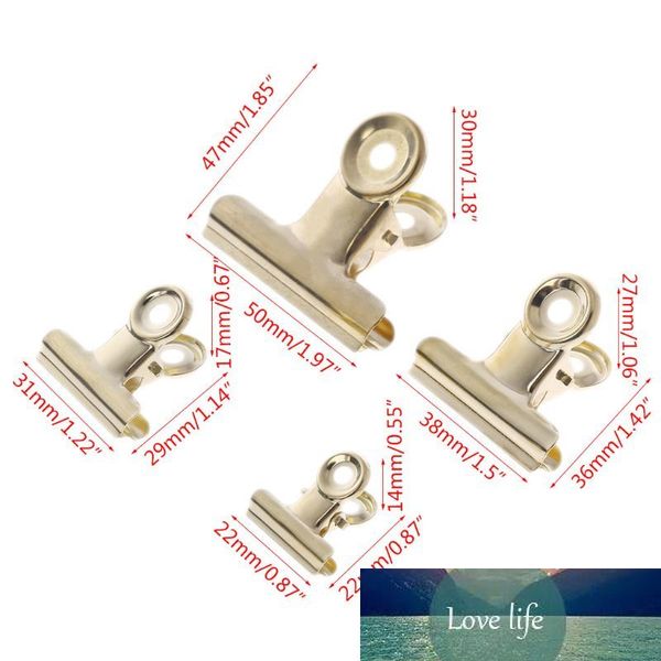 5 Teile/satz Gold Tasche Clips Bulldog Brief Grip Edelstahl Papier Datei Binder Clip Lebensmittel Abdichtung Clips Büro Küche 4 größe