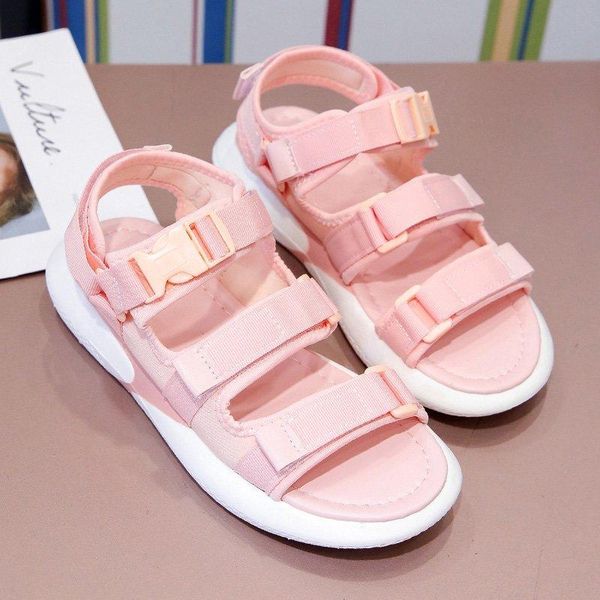 

dress shoes sandals women's summer wedge heel high wild ins tide fashion flat bottomed toe casual sports beach, Black