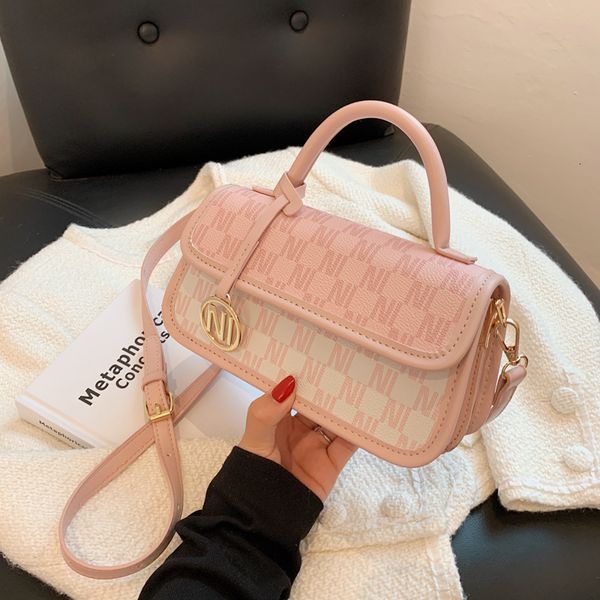 

handbag fashion printed shoulder bag small square foreign style contrast letter ins net red messenger