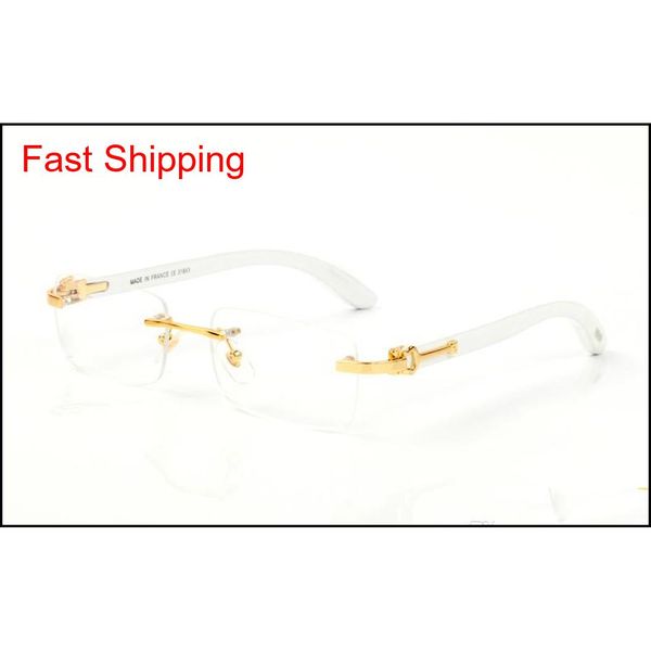 

rimless wooden eyeglasses rectangular optical glasses pink mirrors clear lens white eyeware with box brand franc qyltnv bdetoys, Blue