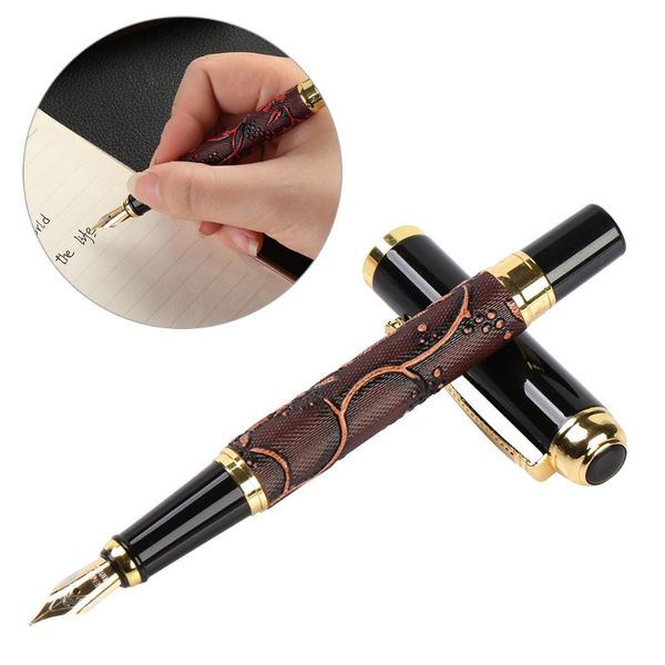 

smooth metal fountain pens water-based signature embossed pen faucet pencil holder ink refills fine nib calligraphy signature