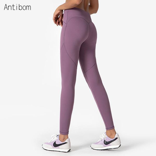 

yoga outfits antibom women pants soft naked-feel sports leggings gym jogging tights stretchy sportswear arrivals, White;red