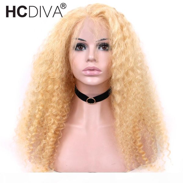 

613 blonde glueless lace front human hair wigs brazilian loose deep wave wigs 13x4 lace front wig blonde hair wigs remy 150% density, Black;brown