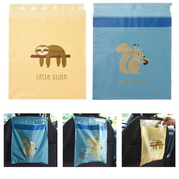 

car organizer self-adhesive portable auto vehicle pe waterproof waste garbage bags 30pcs easy stick-on disposable