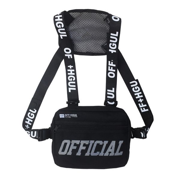 

trendy chest bag ins letter printing skills tactical men and women vest
