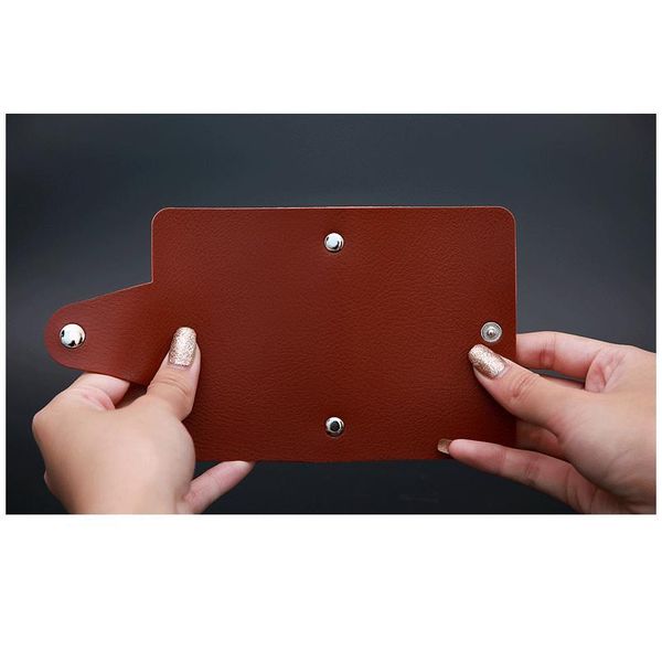 

24 bits pu leather card holder fashion card case business men women credit passport card bag id passport wal qyldoi