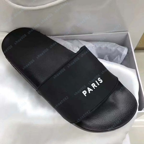 

high slipper quality men women summer rubber sandals beach slide fashion scuffs slippers indoor shoes size eur 35-45 with box 285, Black