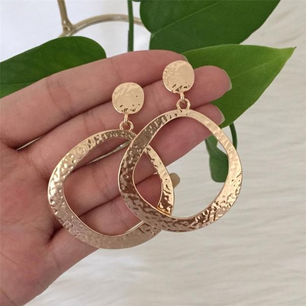 

dangle & chandelier design drop earring gold and silver color water surface irregular shape for women outdoor jewelry