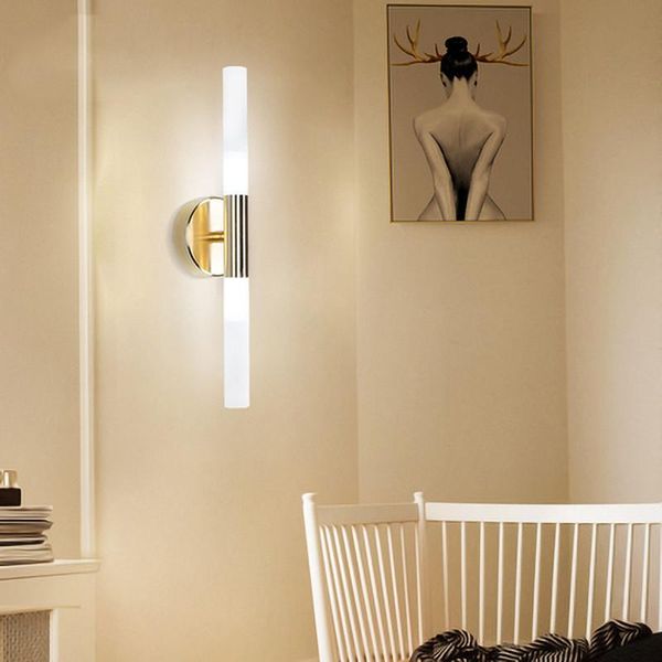 

wall lamp modern nordic metal tube pipe up down led lamps for living room bedroom foyer dining home restaurant lights