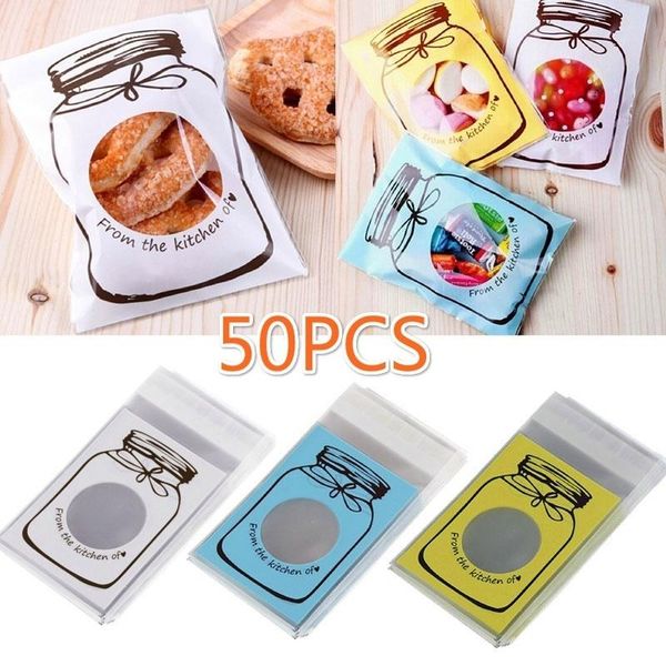 

gift wrap 50pcs candy cookie bag self adhesive pouch wedding party supplies