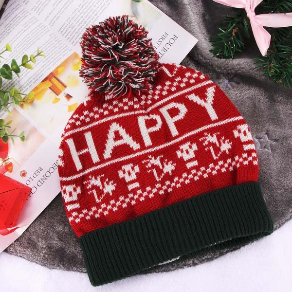 

christmas decorations winter series snowflake knitted female hat xmas year acrylic imitation cashmere warm women decor cut outdoor
