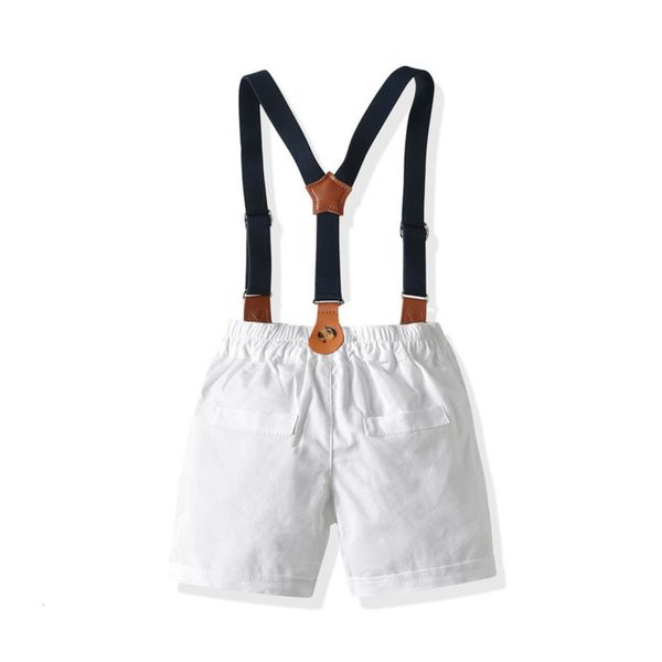 

summer boys boys' gentleman's suspenders suit size children's outdoor wear shorts casual pants two piece set48yh, Blue