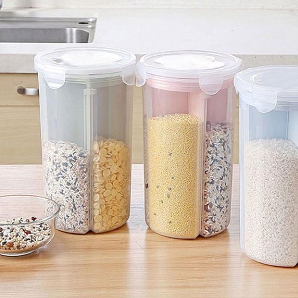 

storage bottles & jars 4 lattices rice beans storager jar with seal cover