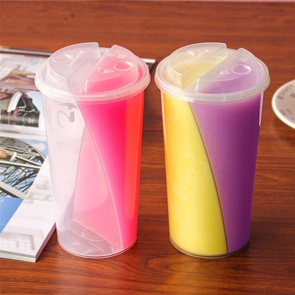

disposable cups & straws 4pcs net red drinking creative share cup milk tea coffee party birthday beverage hard plastic with lid